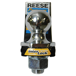 Reese Towpower Interlock® Trailer Hitch Ball Mount Starter Kit, Fits 2 Inch Square Receiver, 3.25 Inch Drop, 5,000 lbs. Capacity, Includes 2 Inch Trailer Ball and Pin & Clip Black