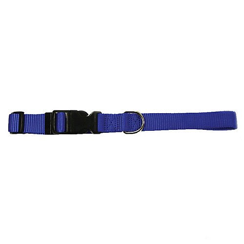 Leather Brothers Kwik Klip Adjustable Dog Collar Small Blue