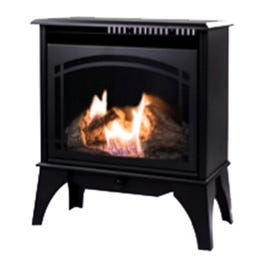 Phoenix Gas Stove, Vent-Free, Dual Fuel, Black, 20,000-BTU