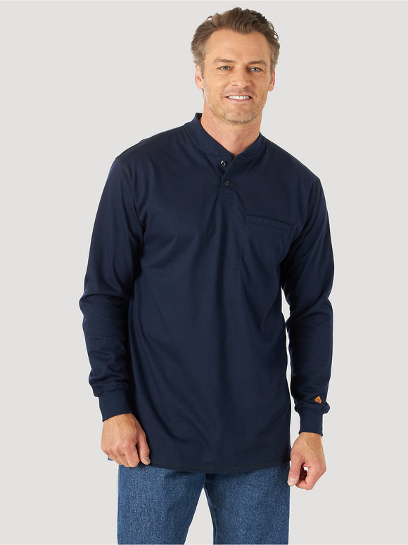 Wrangler® FR Flame-Resistant Long Sleeve Lightweight Henley