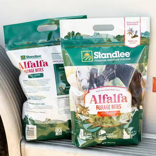 Standlee Premium Western Forage Alfalfa Forage Bites Star Anise Flavored Horse Treats (5 LB)