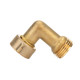 Camco 90-Degree Hose Elbow For RVs — Solid Brass Construction— Certified Lead-Free — Features Convenient Easy Grip Connector — For RV Water Hoses, Residential Outdoor Faucets, & More 22505