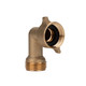Camco 90-Degree Hose Elbow For RVs — Solid Brass Construction— Certified Lead-Free — Features Convenient Easy Grip Connector — For RV Water Hoses, Residential Outdoor Faucets, & More 22505