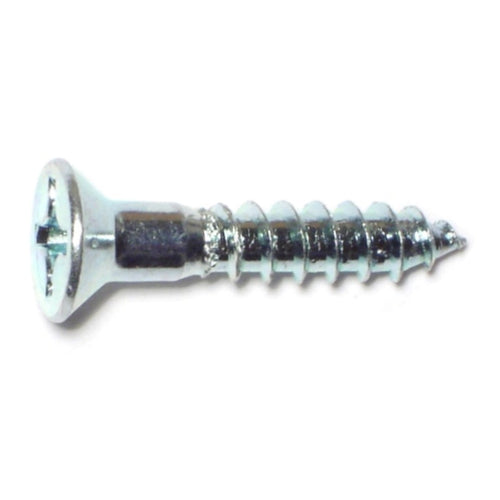 Monster Fastener Zinc Plated Steel Phillips Flat Head Wood Screws