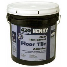 430 Thin-Spread Floor Tile Adhesive, Clear, 4-Gals.
