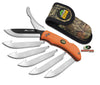 Outdoor Edge RO20C RazorPro  3.50 Razor/Gut Plain/Saw FRN Orange Handle Folding