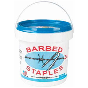 BARBED FENCE STAPLE BEZINAL COATED PAIL